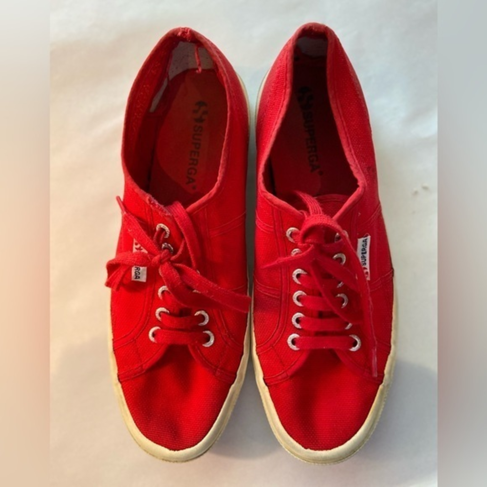 Superga‎ Red sneakers, sz 11 women’s